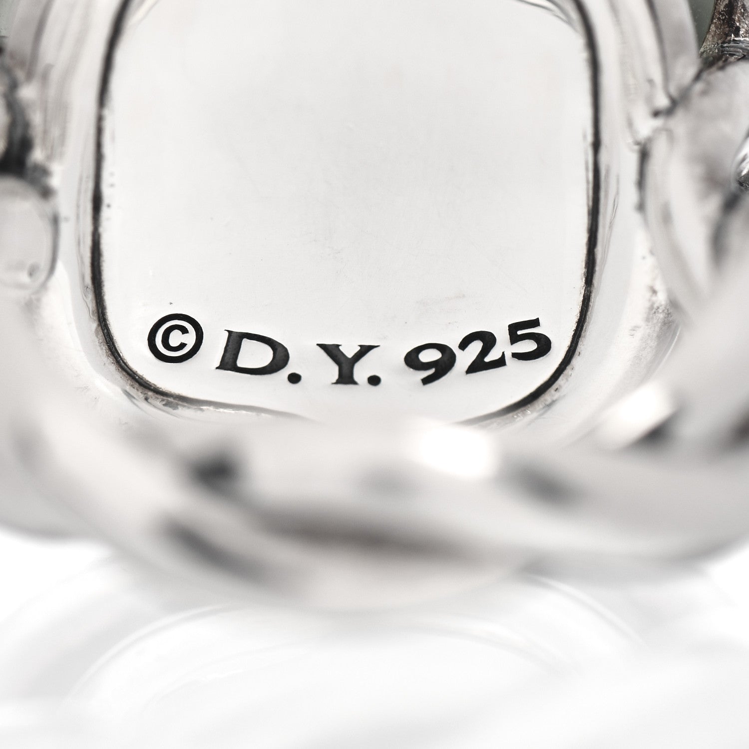 David Yurman Sterling Silver Prasiolite 20mm Continuance Ring 52 6 5 of 5