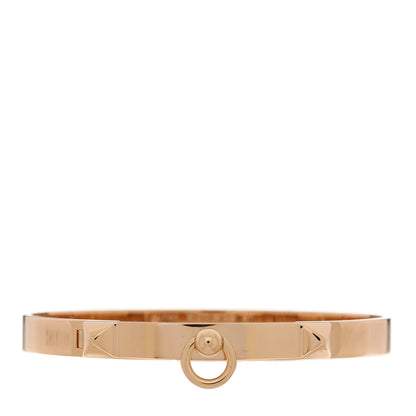 Hermes 18K Rose Gold PM Collier De Chien Bracelet ST 1 of 4