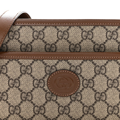 Gucci GG Supreme Monogram Azalea Calfskin Mini Retro Interlocking G Shoulder Bag Beige Ebony Brown Sugar 8 of 11