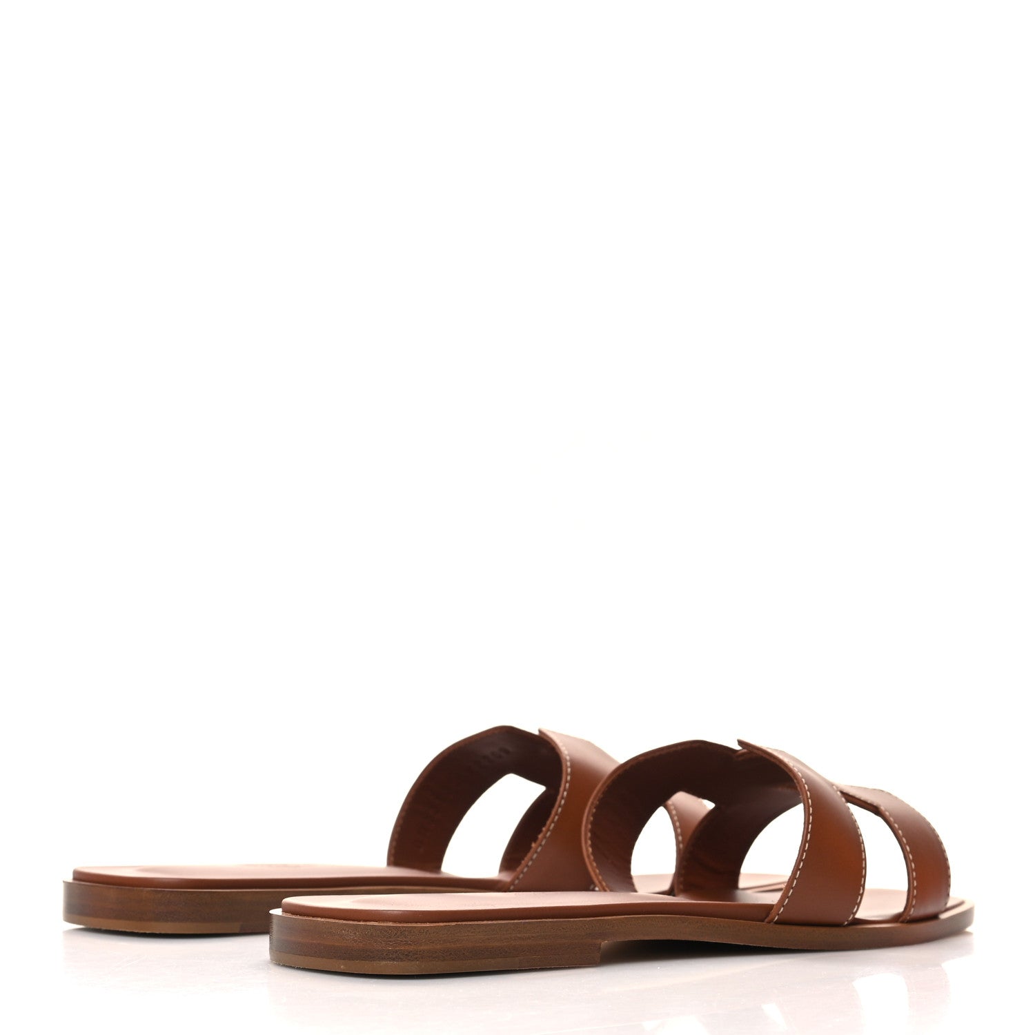 Hermes Box Calfskin Oran Sandals 40 Gold 4 of 9