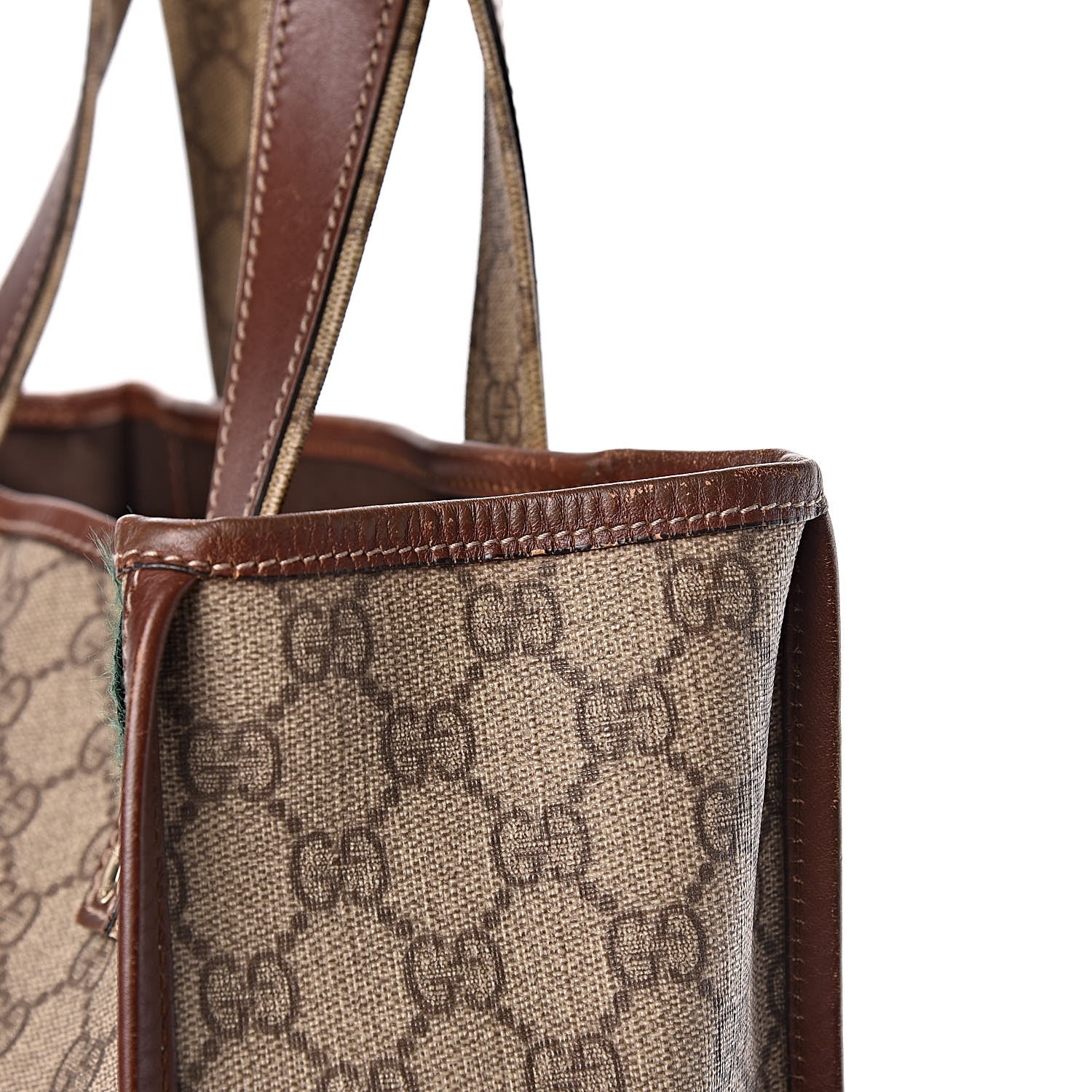Gucci GG Plus Monogram Small Signature Web Loop Vertical Tote Light Brown 13 of 15