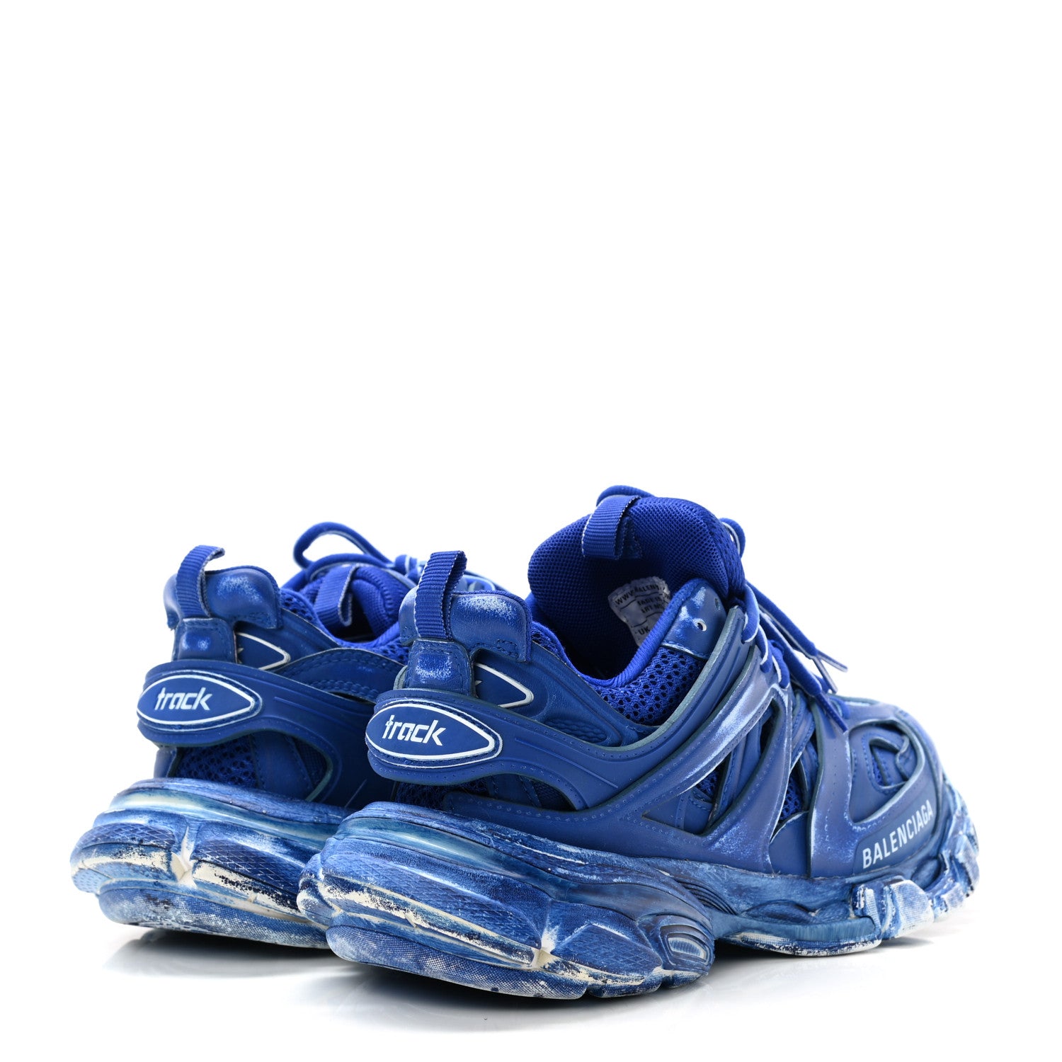 Balenciaga Mesh Nylon Womens Track Sneakers 36 Faded Blue 4 of 8