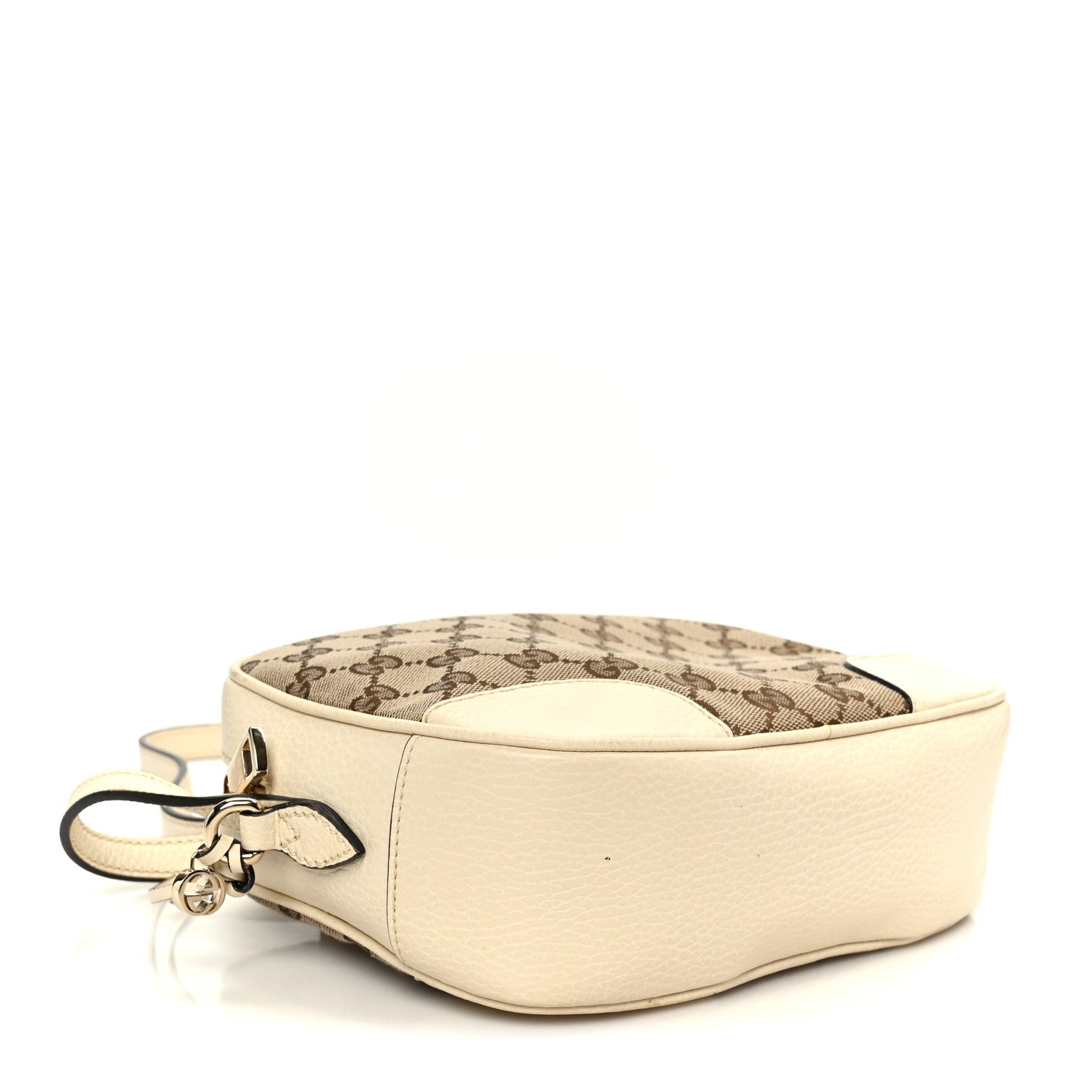 Gucci Monogram Dollar Calfskin Mini Bree Messenger Bag Beige Ebony Avoire 4 of 11