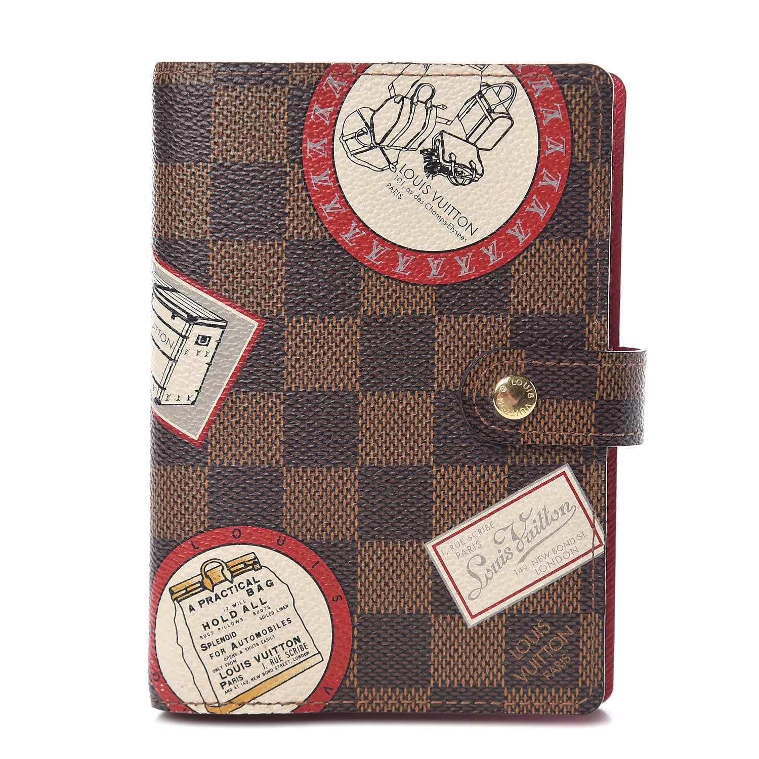 Louis Vuitton Damier Ebene Patch Small Ring Agenda Cover 1 of 6