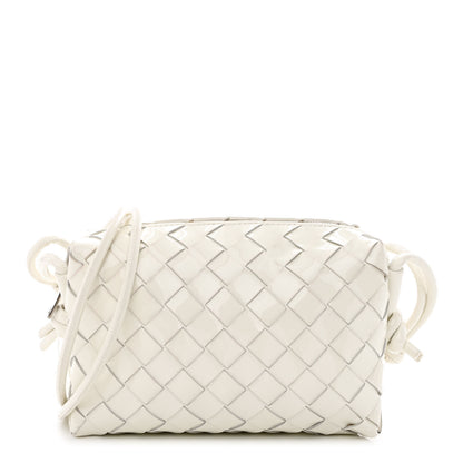 Bottega Veneta Patent Nappa Intrecciato Mini Loop Camera Bag White 1 of 10