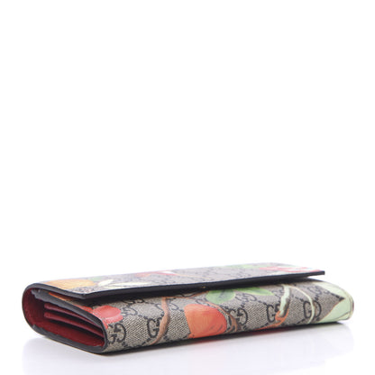 Gucci GG Supreme Monogram Tian Continental Wallet Beige Multicolor Red 3 of 7