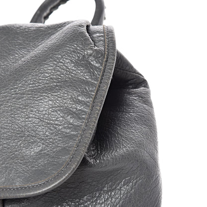 Balenciaga Agneau Silver Metallic Edge Hardware Backpack Gris Cendre 13 of 23