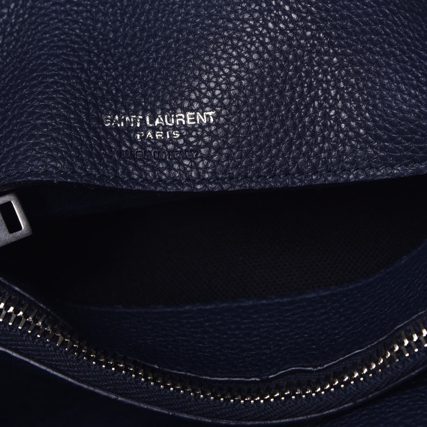 Grained Calfskin Baby Supple Sac De Jour Navy