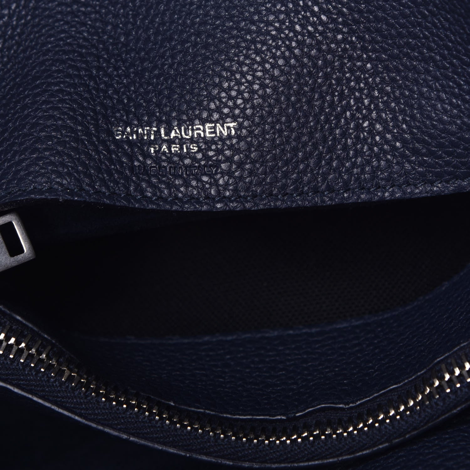 Saint Laurent Grained Calfskin Baby Supple Sac De Jour Navy 6 of 8