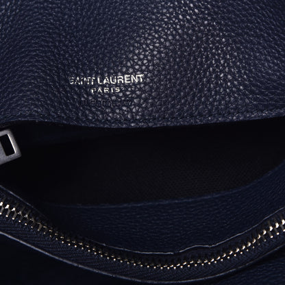 Saint Laurent Grained Calfskin Baby Supple Sac De Jour Navy 6 of 8
