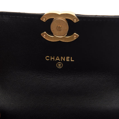 Chanel Calfskin Quilted Perfect Fit Coin Purse With Chain Black 8 of 12