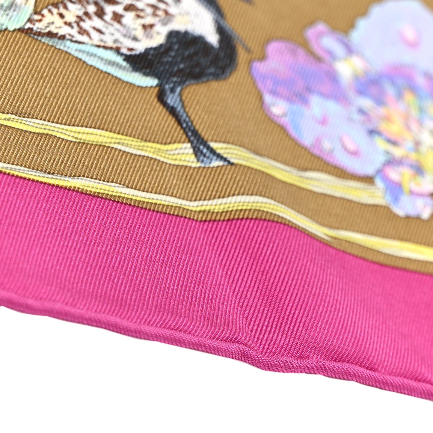 Silk La Vie Sauvage Du Texas Scarf 90 Rose Indien Tabac Vert