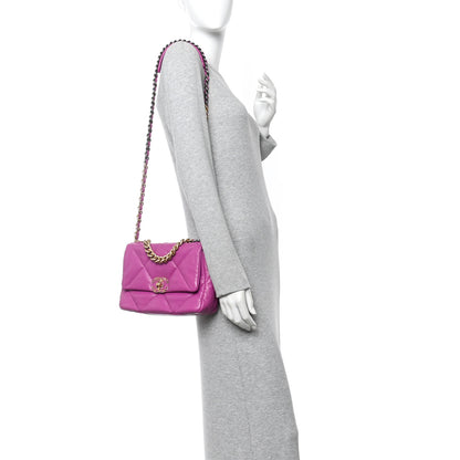 Chanel Lambskin Quilted Medium Chanel 19 Flap Purple 2 of 10