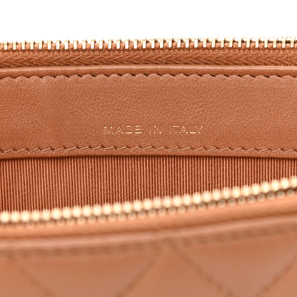 Chanel Lambskin Quilted Small Clutch With Chain Dark Beige 8 of 13