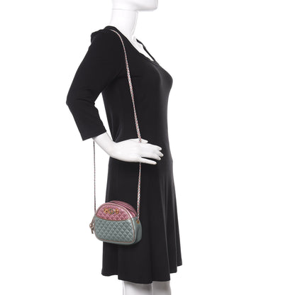 Gucci Laminated Nappa Trapuntata Mini Zumi Dome Shoulder Bag Rosa Lago Rame 2 of 8