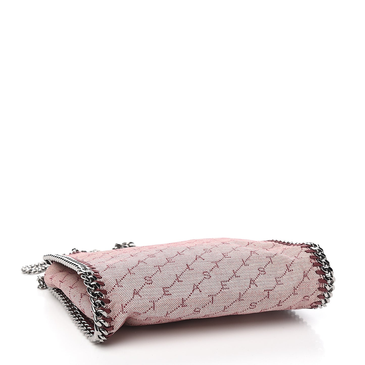 Denim Logo Mini Falabella Tote Burgundy