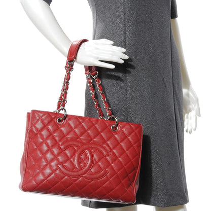 Chanel Caviar Grand Shopping Tote GST Red 2 of 8