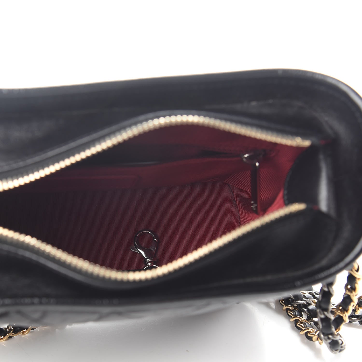 Chanel Aged Calfskin Quilted Small Gabrielle Hobo Black 5 of 9