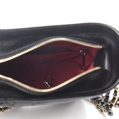 Chanel Aged Calfskin Quilted Small Gabrielle Hobo Black 5 of 9