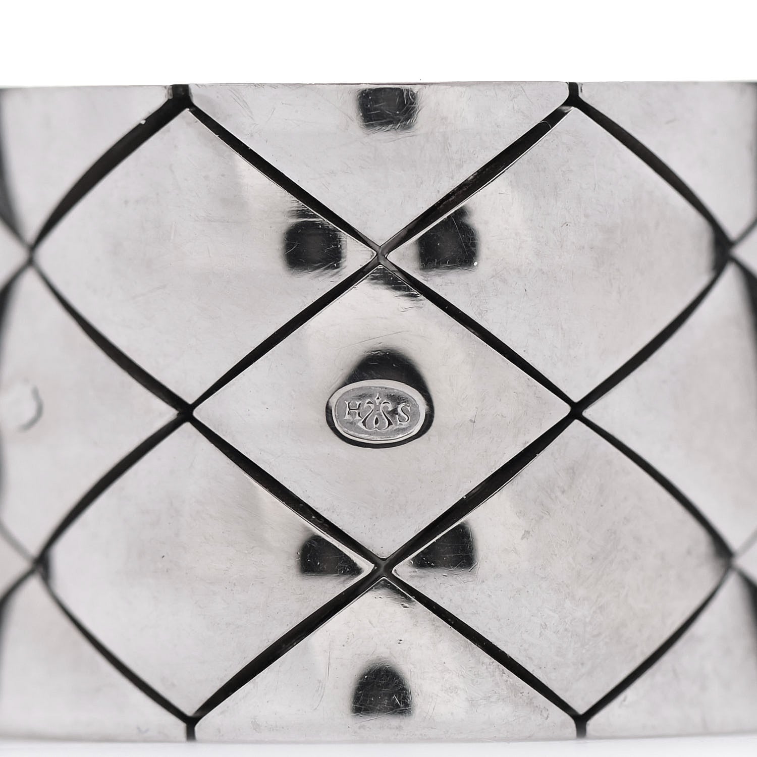 Chanel 18K White Gold Large Matelasse Ring 50 5.25 5 of 6