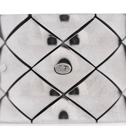 Chanel 18K White Gold Large Matelasse Ring 50 5.25 5 of 6