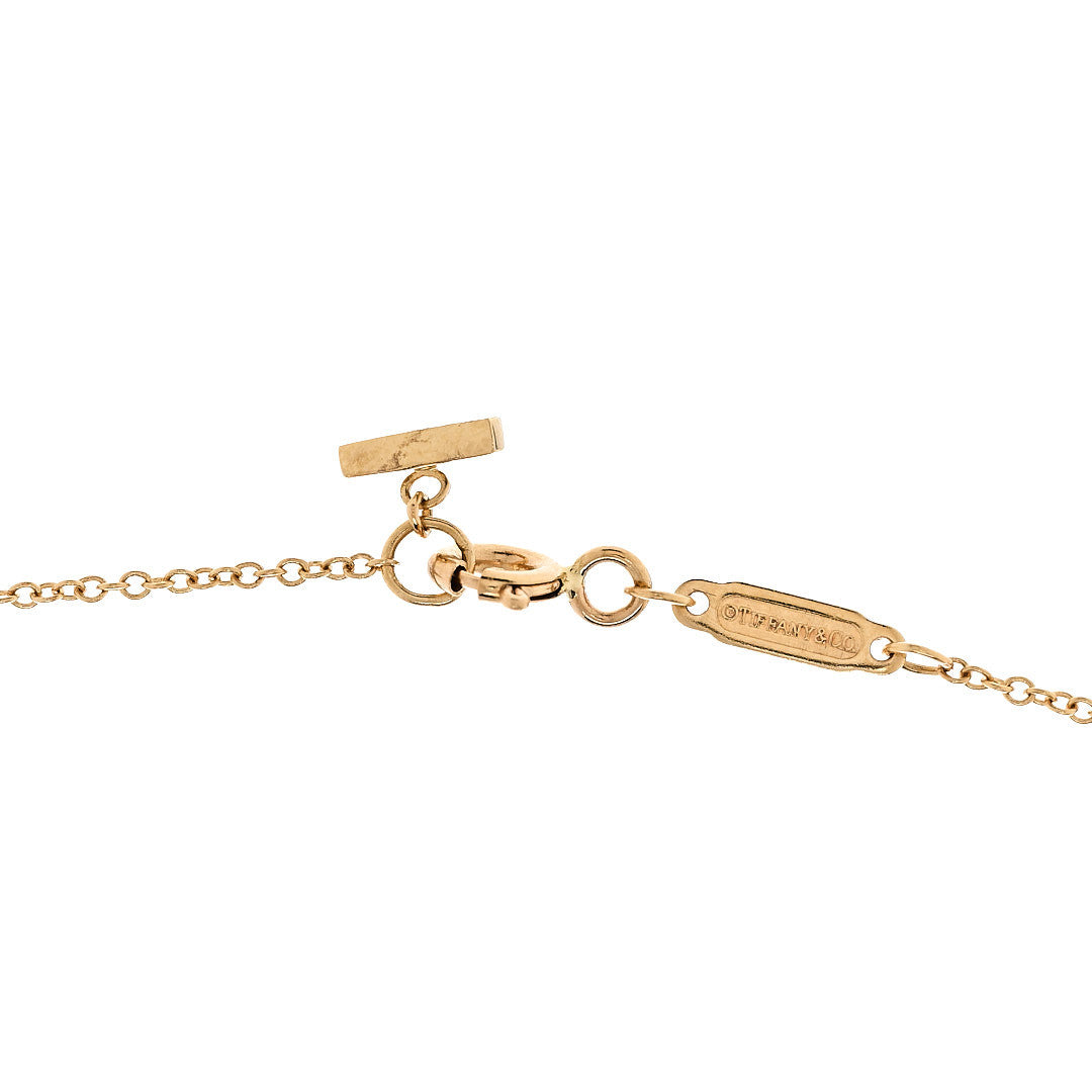 Tiffany 18K Yellow Gold Small T Smile Pendant Necklace 4 of 6