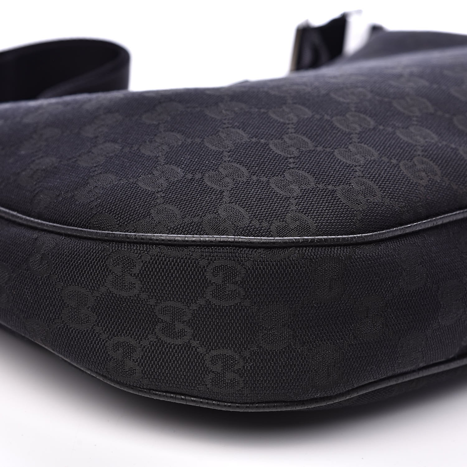 Gucci Monogram Medium Half Moon Hobo Black 8 of 10
