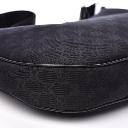 Gucci Monogram Medium Half Moon Hobo Black 8 of 10