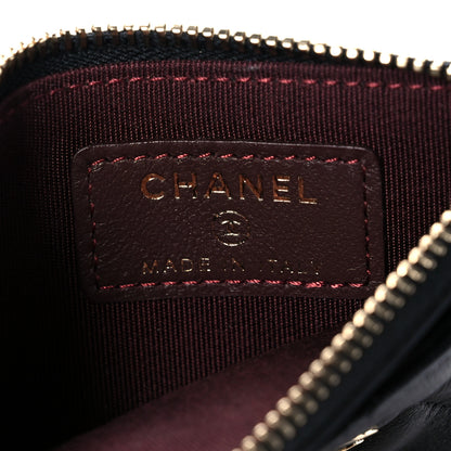 Chanel Lambskin Quilted CC Zip Card Holder Black 6 of 10