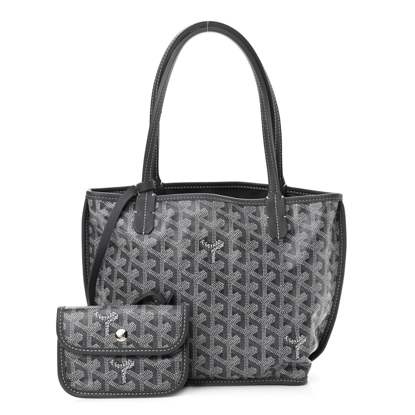 Goyardine Reversible Mini Anjou Grey
