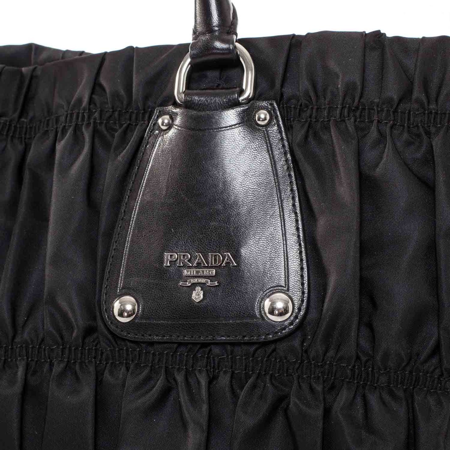 Tessuto Nylon Gaufre Tote Nero Black