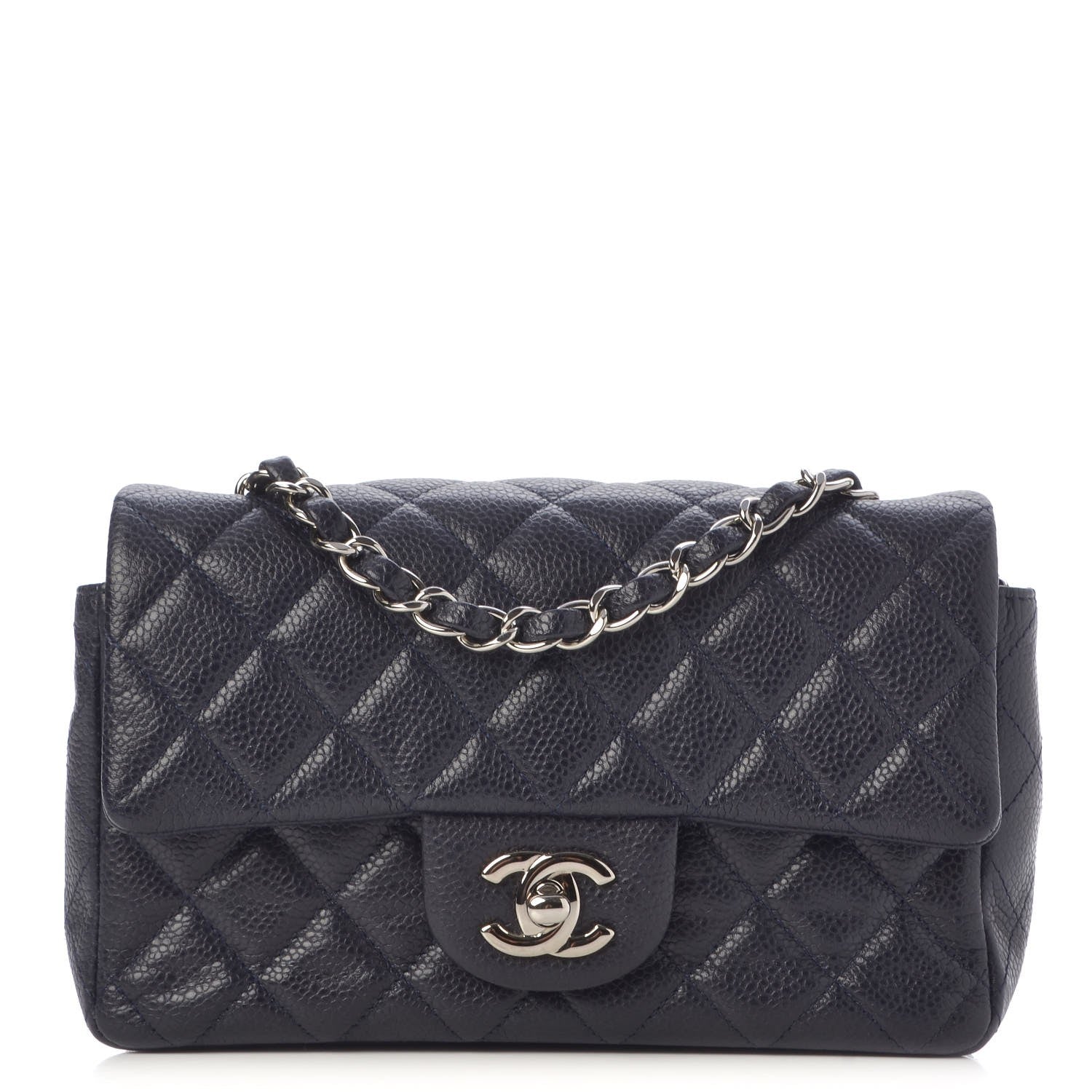 Chanel Caviar Quilted Mini Rectangular Flap Navy 1 of 7