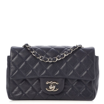 Chanel Caviar Quilted Mini Rectangular Flap Navy 1 of 7