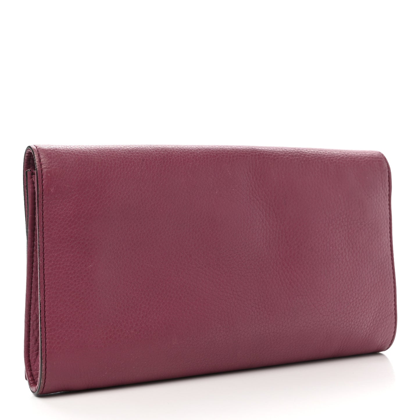 Pebbled Calfskin Medium Soho Clutch Peonia Flower