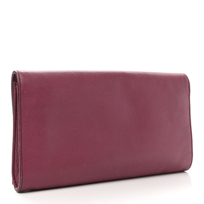 Gucci Pebbled Calfskin Medium Soho Clutch Peonia Flower 3 of 9