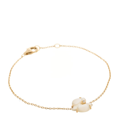 Cartier 18K Yellow Gold Diamond White Mother of Pearl Caresse D'Orchidees Par Cartier Bracelet 1 of 4