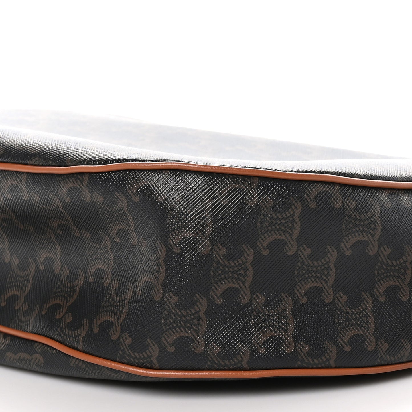Calfskin Triomphe Canvas Heloise Shoulder Bag Tan