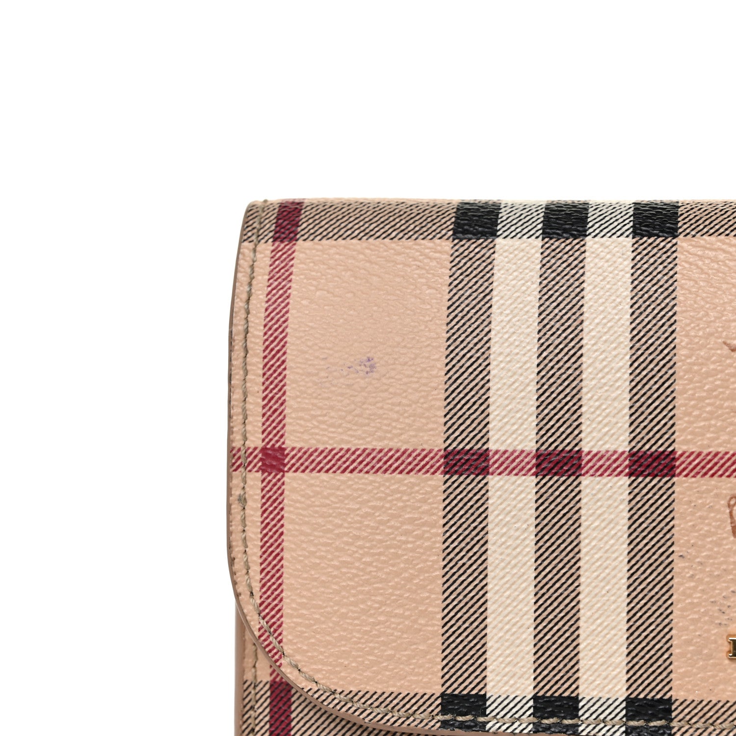 Burberry Haymarket Check Halton Wallet Tan 9 of 9