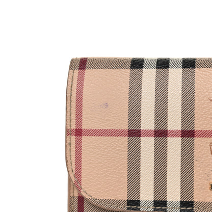 Burberry Haymarket Check Halton Wallet Tan 9 of 9