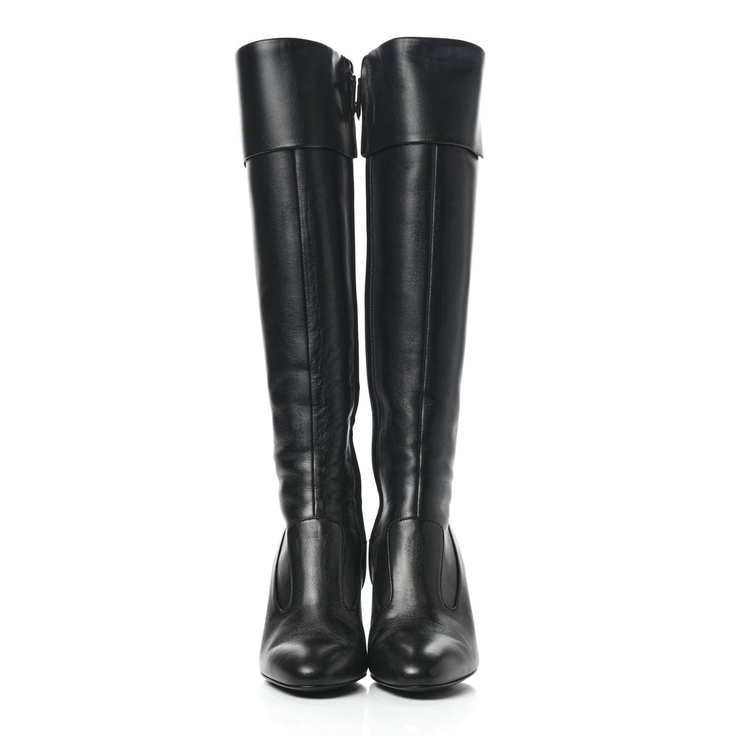 Lambskin High Boots 36 Black