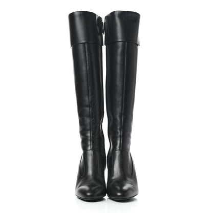 Chanel Lambskin High Boots 36 Black 2 of 12