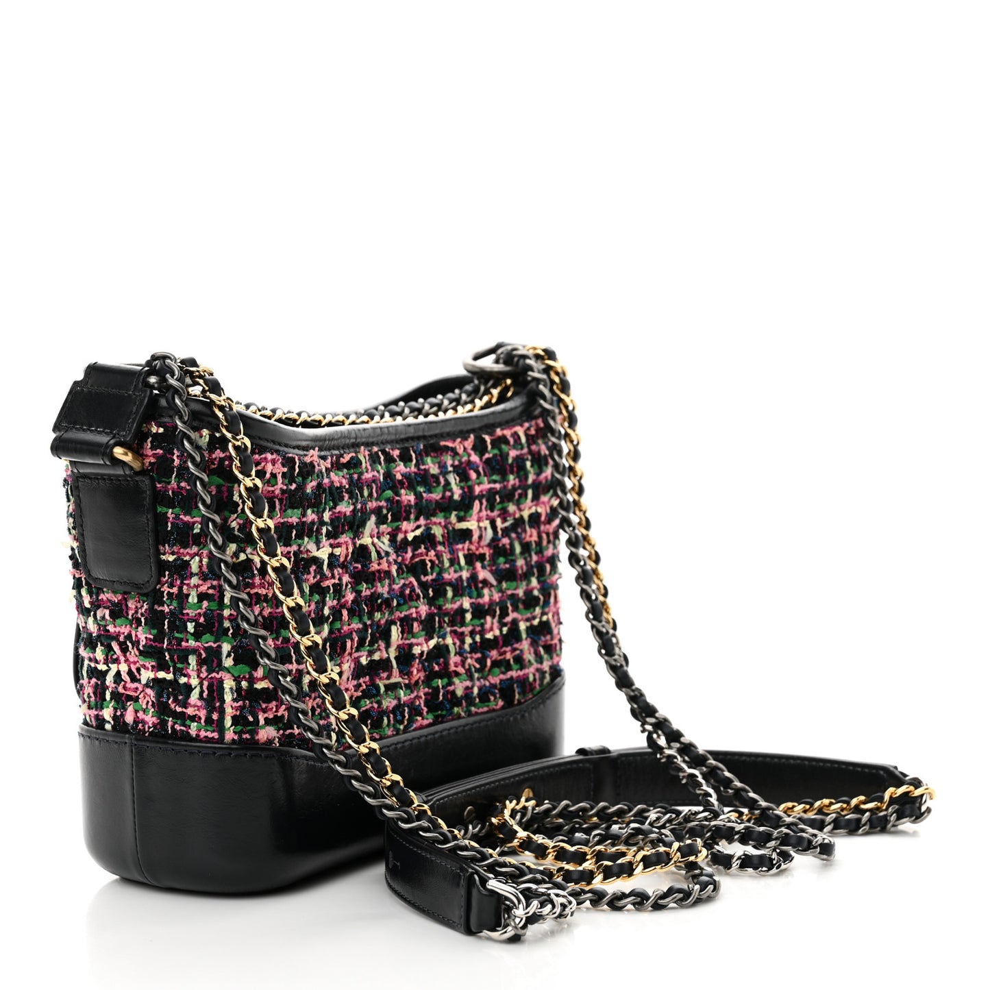 Tweed Calfskin Small Gabrielle Hobo Multi