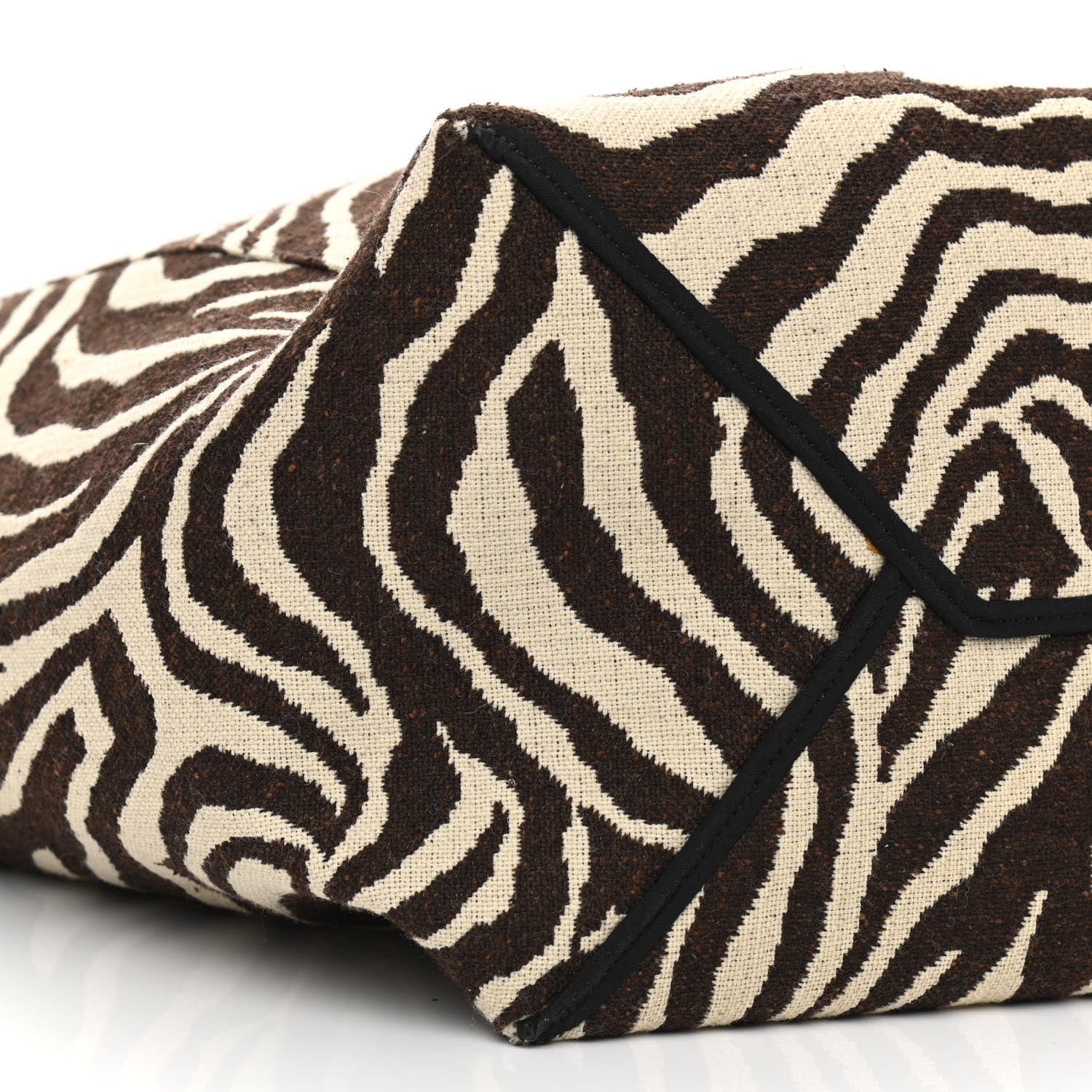 Celine Canvas Zebra Embroidered Large Phantom Cabas Tan 9 of 10