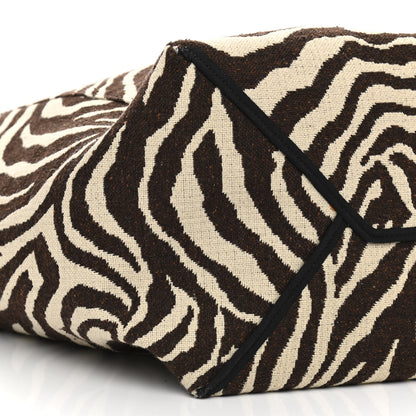 Celine Canvas Zebra Embroidered Large Phantom Cabas Tan 9 of 10