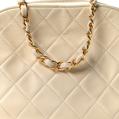 Chanel Lambskin Quilted CC Camera Case White 9 of 11