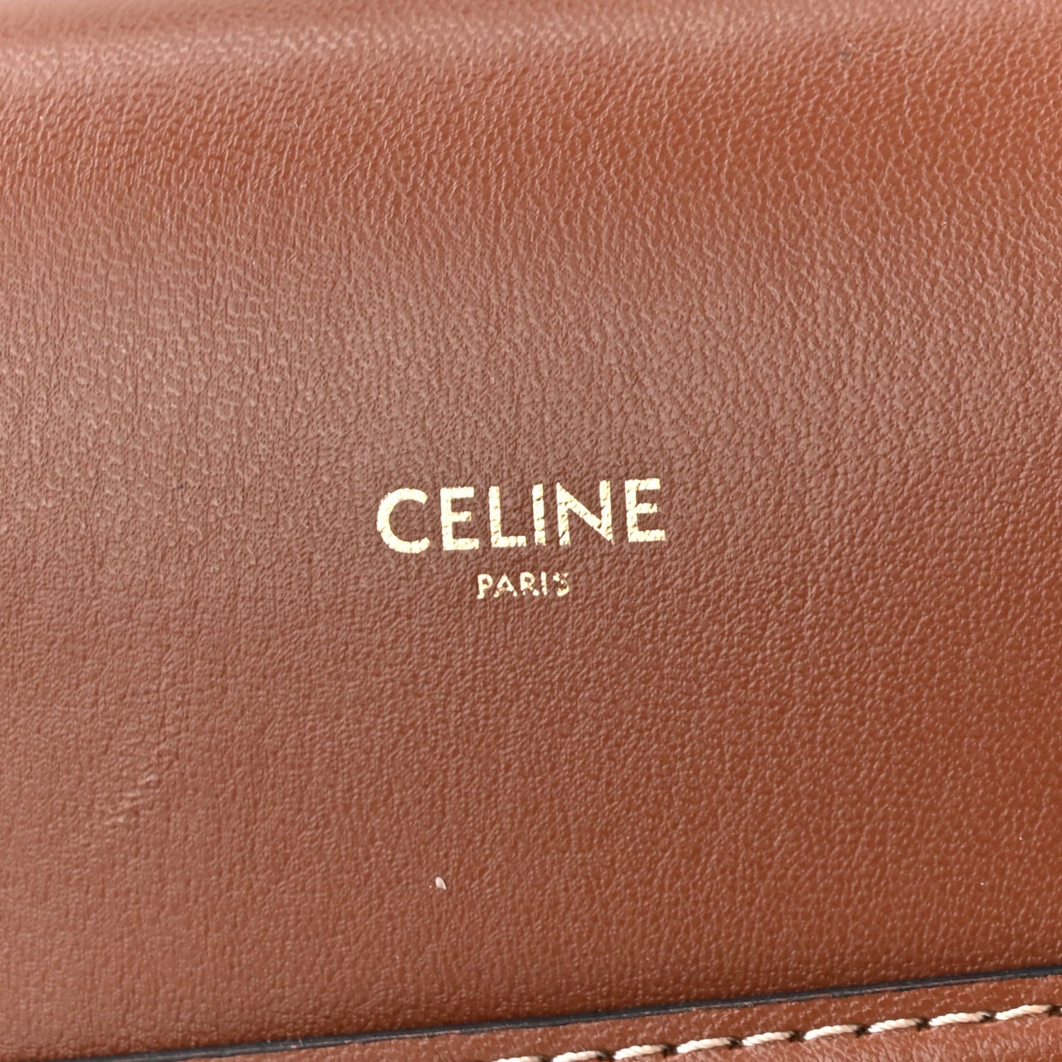 Celine Calfskin Phone Pouch With Flap Tan 9 of 11