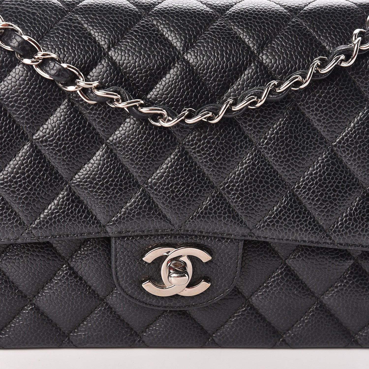 Chanel Caviar Quilted Medium Double Flap Black 9 of 12