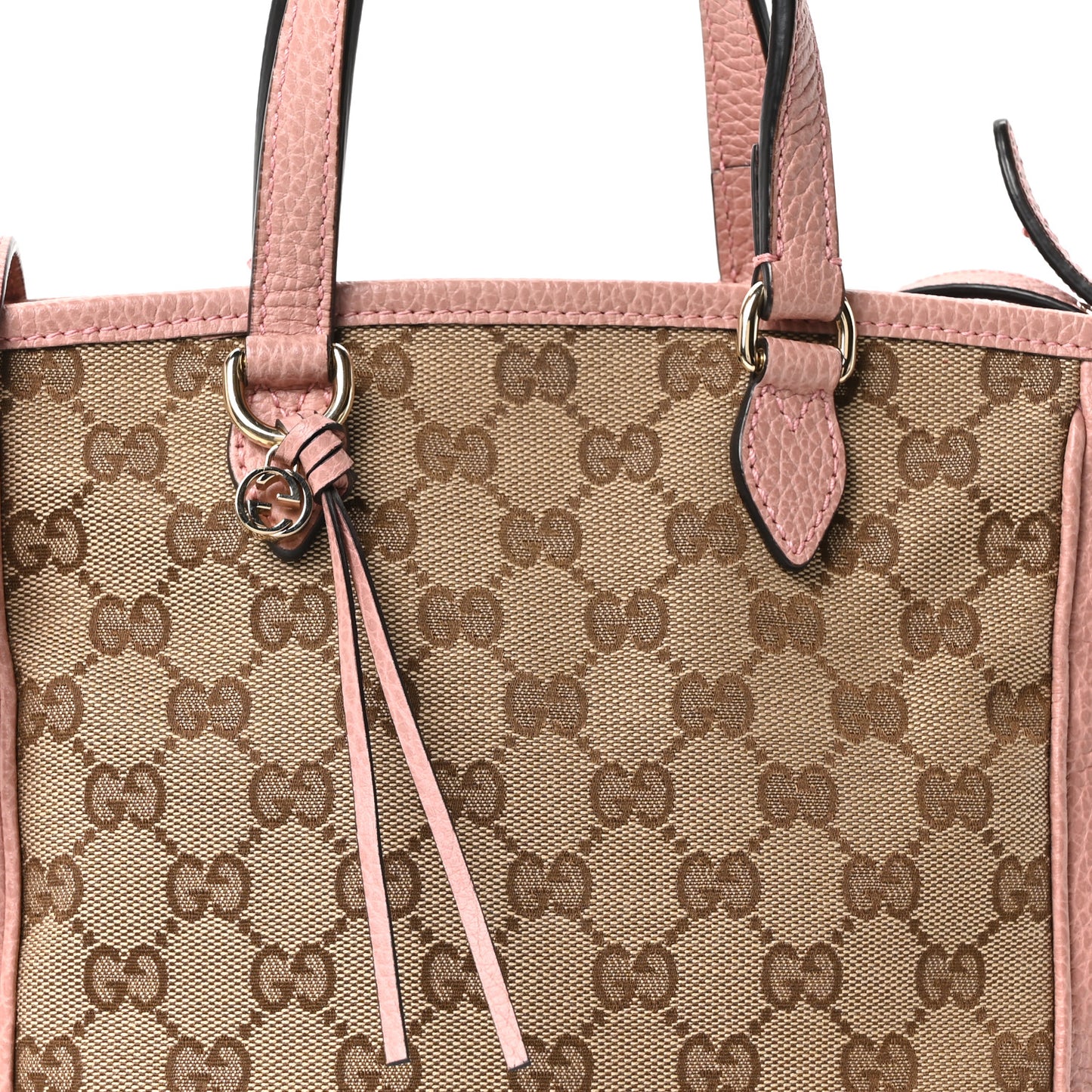Monogram Small Bree Tote Beige Soft Pink