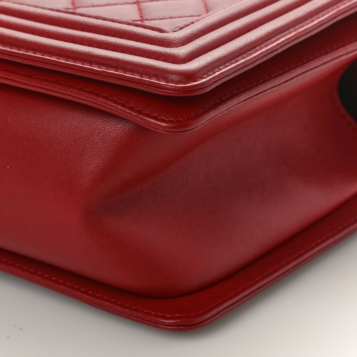 Chanel Lambskin Quilted Medium Boy Flap Red 10 of 10