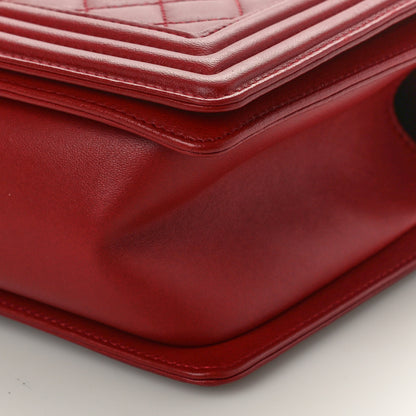 Chanel Lambskin Quilted Medium Boy Flap Red 10 of 10